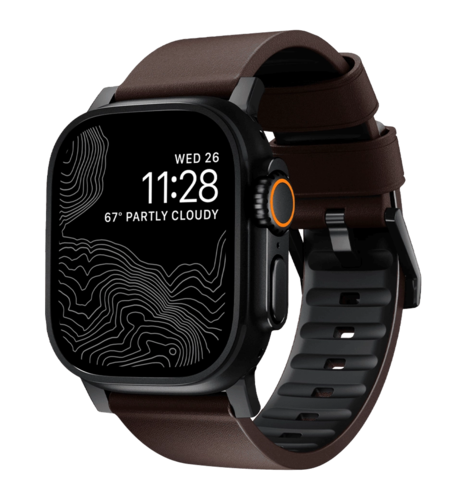 Ремінець Nomad Active Band Pro Black Hardware Classic Brown 46mm/49mm (NM1A4MBNW0)