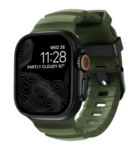 Ремінець Nomad Rocky Point Band Black Titanium Hardware Forest 46mm/49mm (NM014797858)