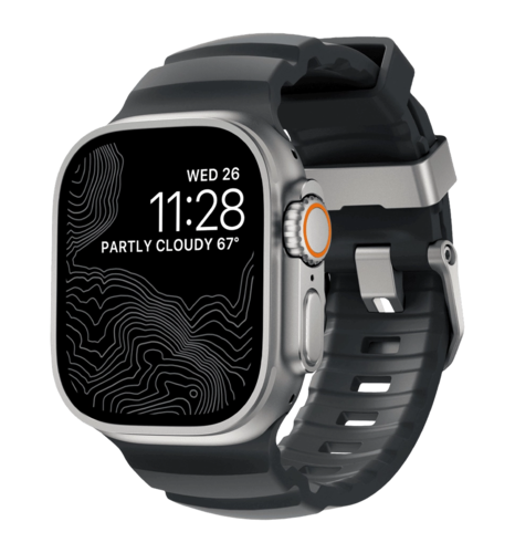 Ремінець Nomad Rocky Point Band Natural Titanium Hardware Storm 46mm/49mm (NM013596858)