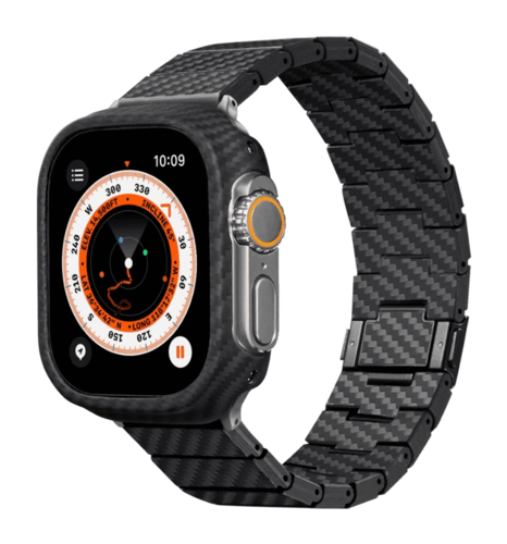 Ремiнець Pitaka Modern Carbon Fiber Strap Black/Grey for Apple Watch 45/44mm AWB1003/AWB2304/AWB2307