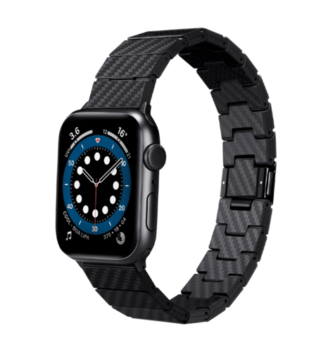 Ремiнець Pitaka Retro Carbon Fiber Watch Band Black/Grey for Apple Watch 49/45/44mm AWB1004/AWB2311