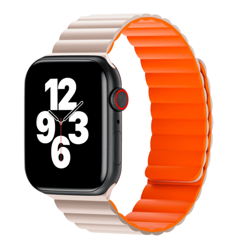 Ремінець Wiwu для Apple Watch 38/40/41mm Magnetic silicone watch band Starlight-Orange