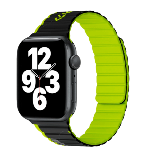 Ремінець Wiwu для Apple Watch 38/40/41mm Smart Magnetic silicone watch band Black-Green