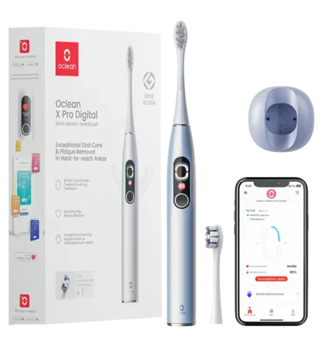Розумна зубна електрощітка Oclean X Pro Digital Electric Toothbrush Glamour Silver (6970810552560)