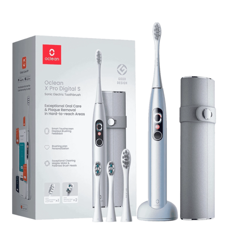 Розумна зубна електрощітка Oclean X Pro Digital Set Electric Toothbrush Glamour Silver (6970810552584)