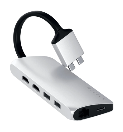 Satechi Aluminum Type-C Dual Multimedia Adapter Silver (ST-TCDMMAS)
