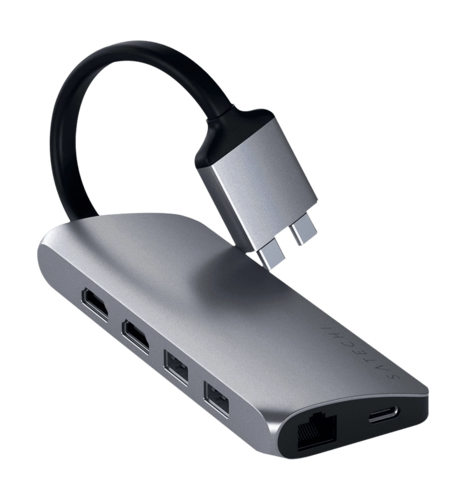 Satechi Aluminum Type-C Dual Multimedia Adapter Space Gray (ST-TCDMMAM)