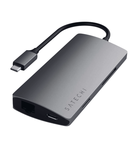 Satechi Type-C Multi-Port Adapter 4K with Ethernet V2 Space Grey (ST-TCMA2M)