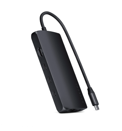 Satechi USB-C Multiport Adapter 8K with Ethernet V3 Midnight (ST-P8KED)