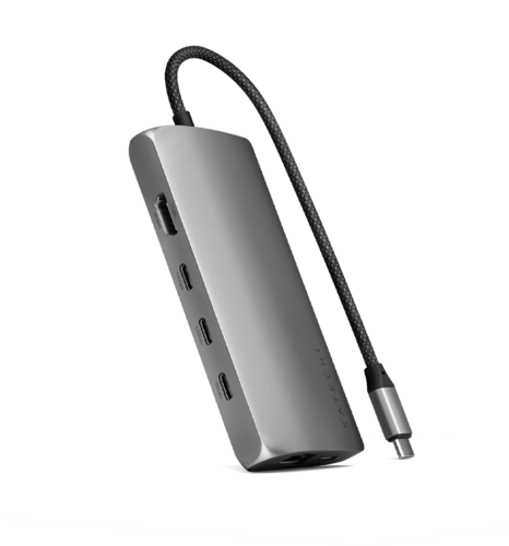 Satechi USB-C Multiport Adapter 8K with Ethernet V3 Space Gray (ST-P8KEM)