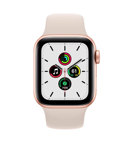 Apple Watch SE 40mm Gold Aluminum Case with Starlight Sport Band (MKQ03)