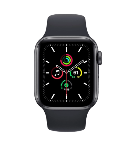Apple Watch SE 40mm Space Gray Aluminum Case with Midnight Sport Band (MKQ13)