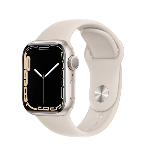 Смарт-часы Apple Watch Series 7 41mm Starlight Aluminum Case with Sport Band (MKMY3/MKNE3)