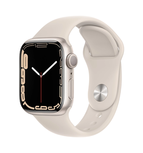Смарт-часы Apple Watch Series 7 45mm Starlight Aluminum Case with Sport Band (MKN63)