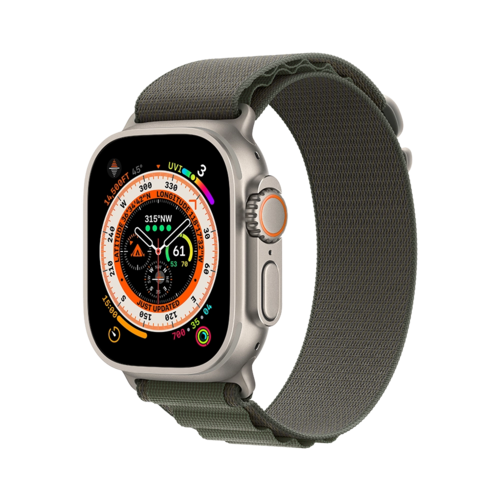 Смарт-часы Apple Watch Ultra 49mm Titanium Case with Green Alpine Loop - Medium (MQFN3)