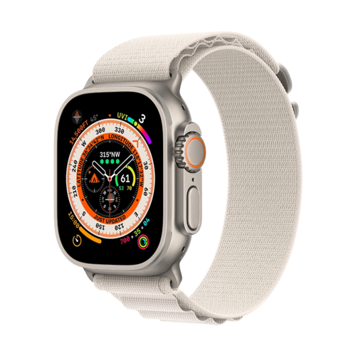 Смарт-часы Apple Watch Ultra 49mm Titanium Case with Starlight Alpine Loop - Large (MQFT3)