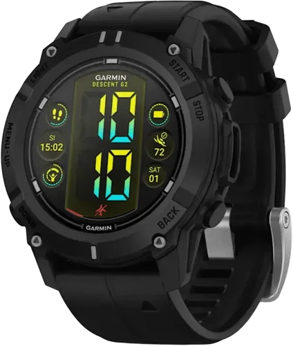Смарт-годинник Garmin Descent G2 Black with Black Band (010-02986-00)