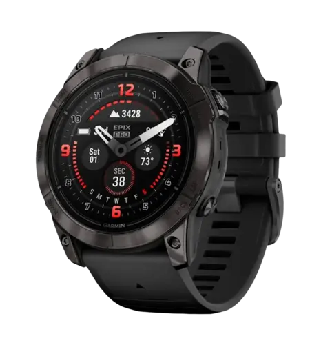 Смарт-годинник Garmin Epix Pro Gen 2 Sapphire 47mm Carbon G. DLC Tit. with Black Band (010-02803-10/11/54) UA