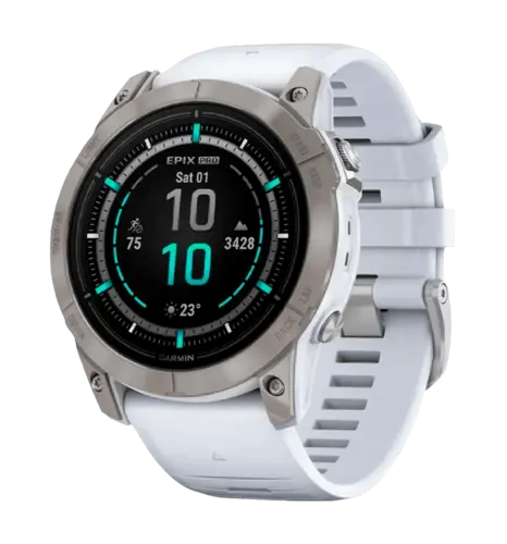Смарт-годинник Garmin Epix Pro Gen 2 Sapphire 51mm Titanium w. Whitestone Band (010-02804-10/11) UA