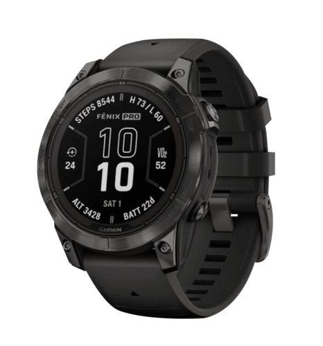 Garmin Fenix 7 Pro Sapphire Solar Carbon G. DLC Tit. with Black Band (010-02777-10/11/54) БУ