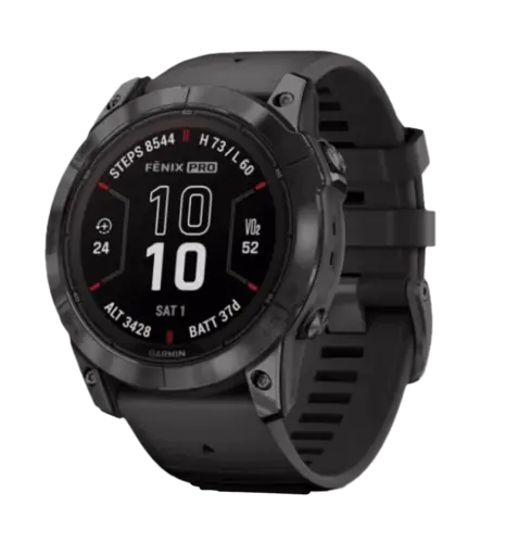 Смарт-годинник Garmin Fenix 7X Pro Sapphire Solar Carbon G. DLC Tit. with Black Band (010-02778-10/11/54) UA