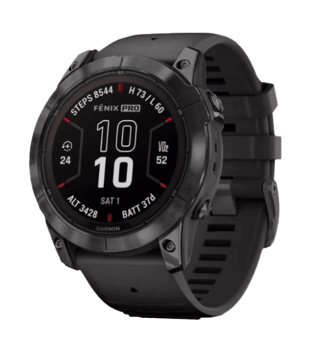 Смарт-годинник Garmin Fenix 7X Pro Sapphire Solar Carbon G. DLC Tit. with Black Band (010-02778-10/11/54)