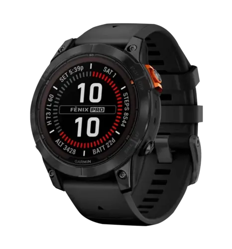 Смарт-годинник Garmin Fenix 7X Pro Solar Slate Gray w. Black Band (010-02778-00/01) UA