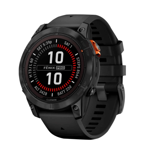 Смарт-годинник Garmin Fenix 7X Pro Solar Slate Gray w. Black Band (010-02778-00/01)
