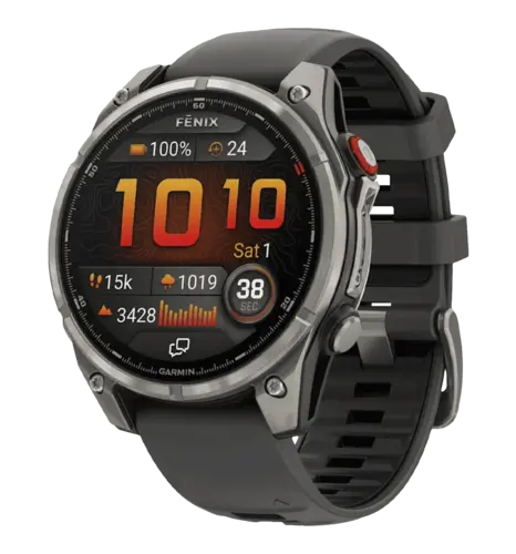 Смарт-годинник Garmin Fenix 8 Pro (47 mm) AMOLED Sapphire, титан з графітово-чорним ремінцем (010-03198-11)
