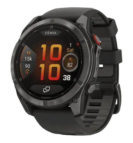Смарт-годинник Garmin Fenix 8 Pro (51 mm) AMOLED Sapphire, титан Carbon Gray DLC із силіконовим ремінцем (010-03199-01)
