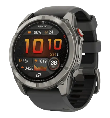 Смарт-годинник Garmin Fenix 8 Pro (51 mm) AMOLED Sapphire, титан з графітово-чорним ремінцем (010-03199-11)