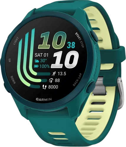 Смарт-часы Garmin Forerunner 170 Music Teal Green with Teal Green/Citron Band (010-03920-12)