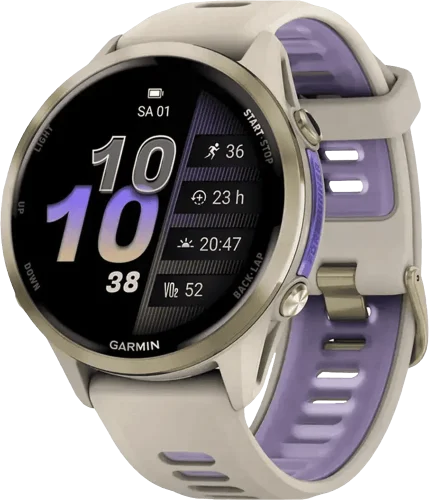 Смарт-годинник Garmin Forerunner 970 Soft Gold Titanium w. French Gray C. and French Gray/T. Indigo Band (010-02969-02/12/)UA