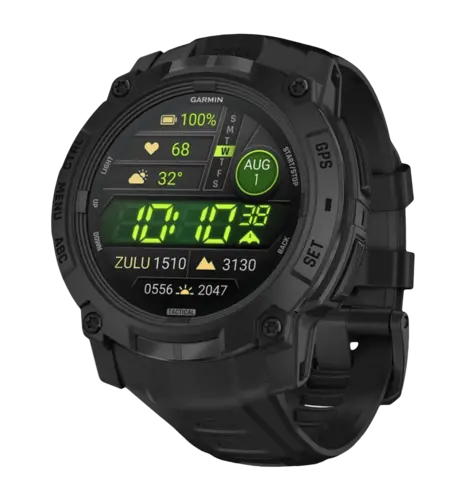 Смарт-годинник Garmin Instinct 3 50 mm AMOLED Tactical Edition Black with Black Band (010-03020-50)