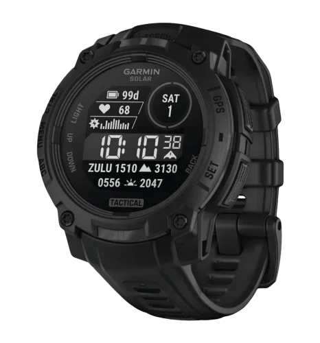 Смарт-годинник Garmin Instinct 3 50 mm Solar Tactical Edition Black with Black Band (010-02935-50)