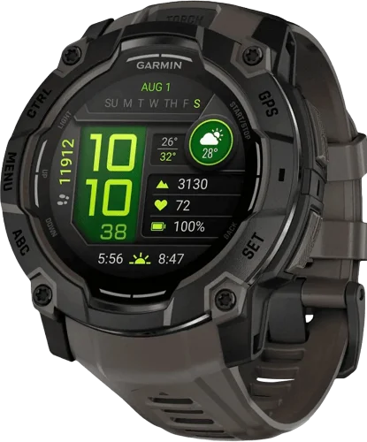 Смарт-годинник Garmin Instinct 3 50mm AMOLED Black with Charcoal Band (010-03020-00)