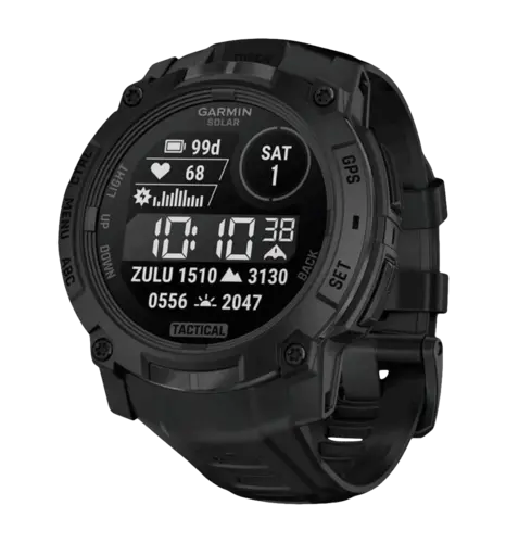 Смарт-годинник Garmin Instinct 3 50mm Solar Tactical Edition Black with Black Band (010-02935-50/90)