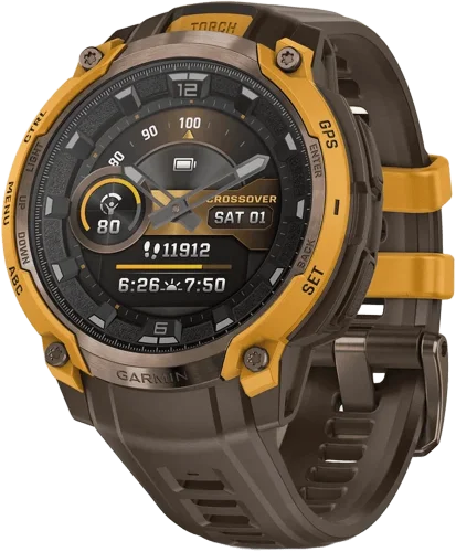 Смарт-годинник Garmin Instinct Crossover AMOLED Bronze/Sunburst (010-03398-01)