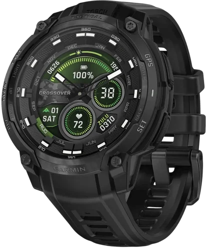 Смарт-годинник Garmin Instinct Crossover AMOLED Tactical Edition Black (010-03398-02, 010-03398-42)
