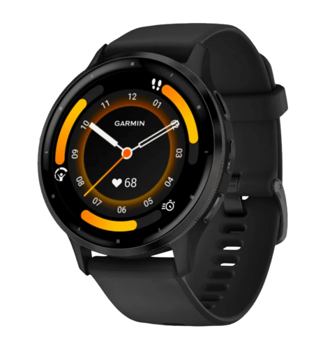 Смарт-годинник Garmin Venu 3 Slate Stainless Steel Bezel with Black Case and Silicone Band (010-02784-01/51)