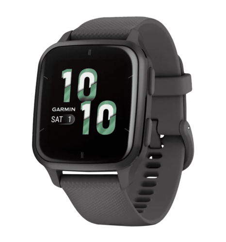 Смарт-годинник Garmin Venu Sq 2 Slate Aluminum Bezel with Shadow Gray Case and Silicone Band (010-02701-00/10/80)
