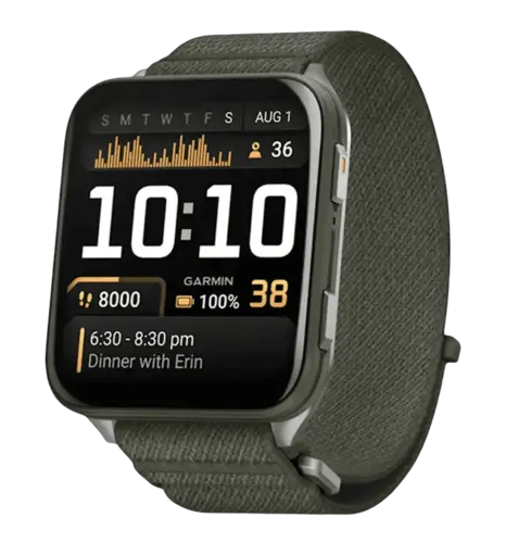 Смарт-годинник Garmin Venu X1 Moss with Titanium Caseback and Moss ComfortFit Nylon Band (010-02980-01/03)