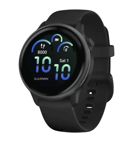 Смарт годинник Garmin Vivoactive 6 Slate Aluminum Bezel with Black Case and Silicone Band (010-02862-10/50)