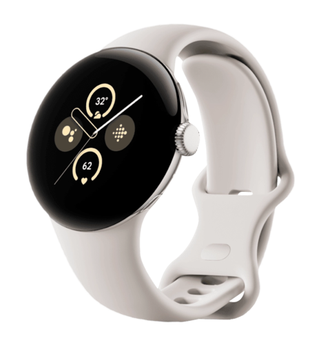 Смарт-годинник Google Pixel Watch 2 Polished Silver Aluminum Case / Bay Active Band