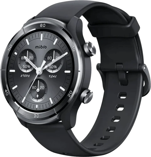 Смарт-годинник Mibro A3 45мм, 1.39", 360x360, BT 5.3, GPS, 2 ATM, темно-сірий