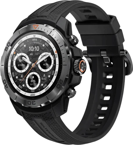 Смарт-годинник Mibro GS Explorer 48мм, 1.32", 466x466, AMOLED, BT 5.3, Dual-band GPS, 10 ATM, чорний