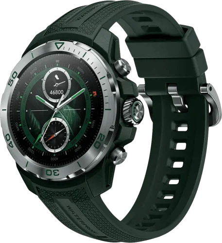 Смарт-годинник Mibro GS Explorer 48мм, 1.32", 466x466, AMOLED, BT 5.3, Dual-band GPS, 10 ATM, зелений