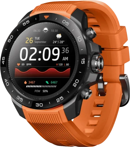 Смарт-годинник Mibro GS Explorer S 48мм, 1.32", 466x466, AMOLED, BT 5.3, Dual-band GPS, 10 ATM, чорний обсидіан