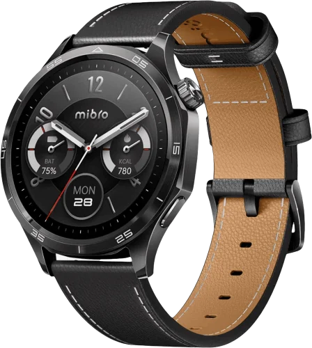 Смарт-годинник Mibro GT 46мм, 1.43", 466x466, AMOLED, BT 5.3, GPS, 5 ATM, темний метал