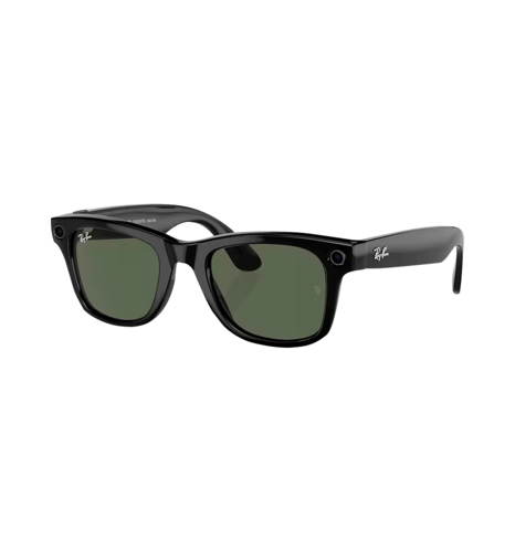 Смарт-окуляри Ray-Ban Meta Wayfarer Shiny Black/G15 Green size XXL (RW4008 601/71 53-22)